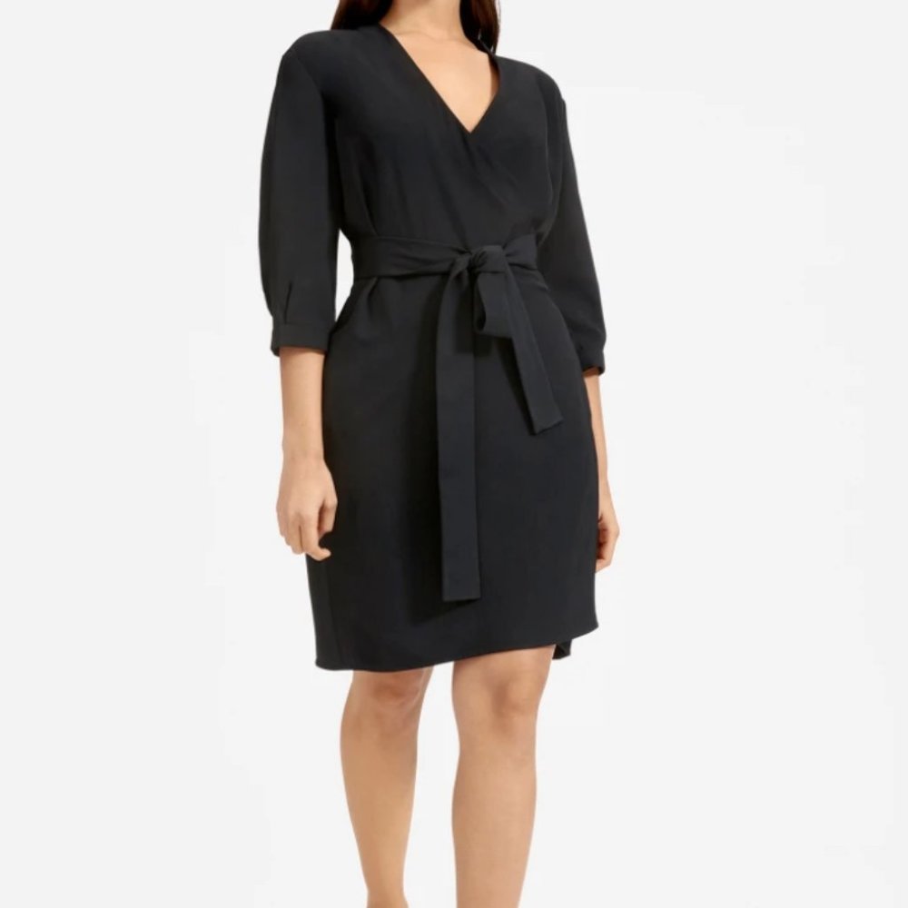 Everlane Japanese GoWeave Long-Sleeve Wrap Dress